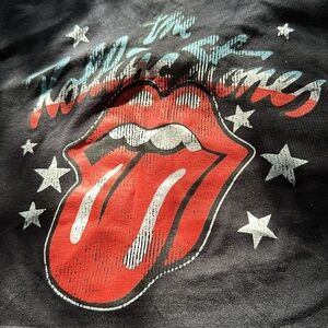 Rolling Stones OG graphic T-shirt concert  crop top black size small 2022 new